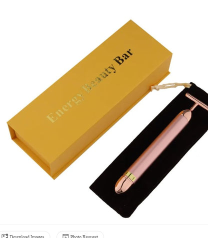 Electric T-Bar Facial Massager – Vibrating Beauty Sculpting Wand