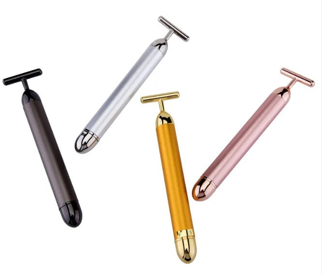 Electric T-Bar Facial Massager – Vibrating Beauty Sculpting Wand